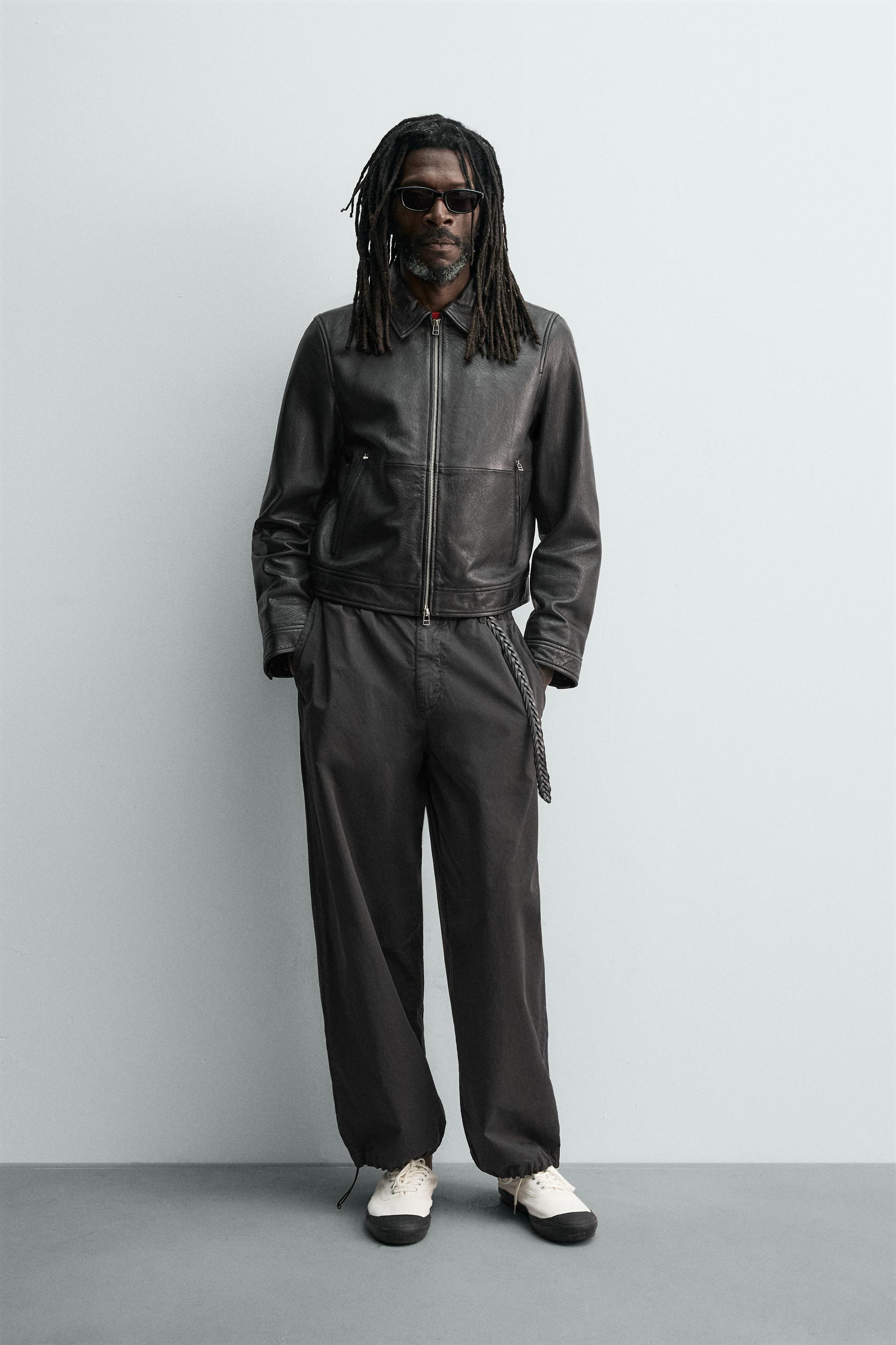 BLOUSON EN CUIR AARON LEVINE X ZARA